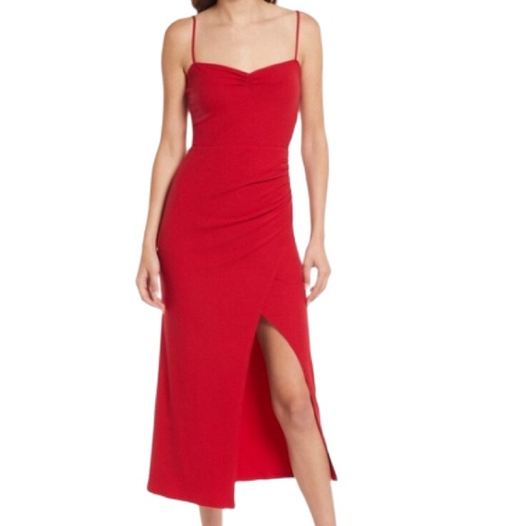 NWT Reformation Formosa Cherry Red Knit Dress - Sz M - Picture 1 of 9